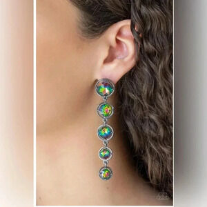 Paparazzi Accessories - Drippin in Starlight - Multi Color Dangle Earrings